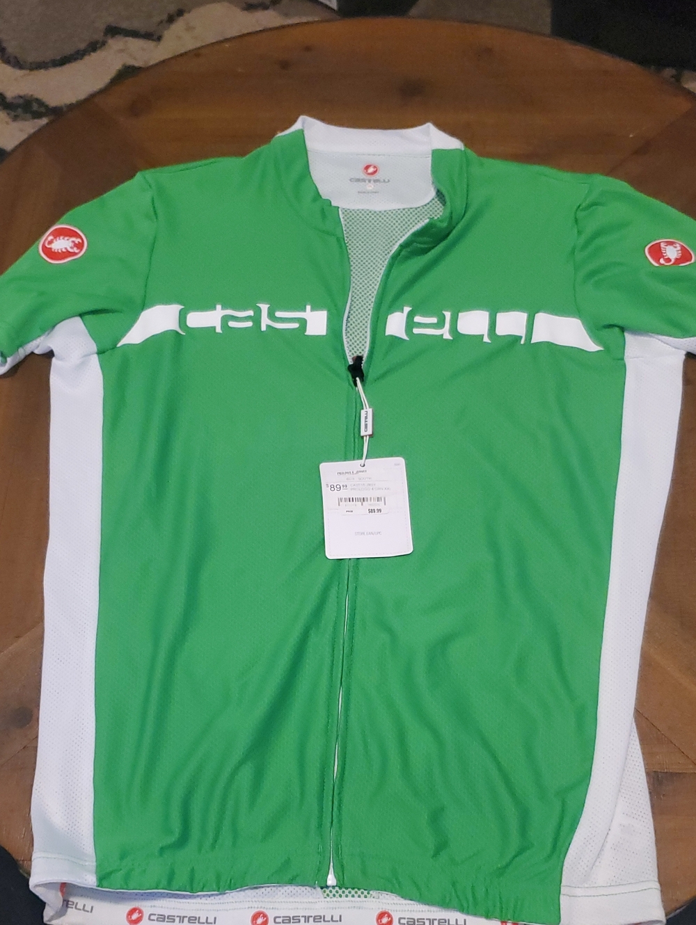 Castelli Men's Green Short-Sleeve Cycling Jersey
